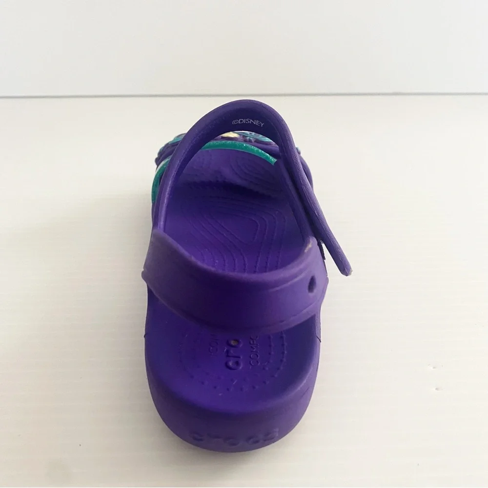 Crocs Girls Disney Frozen Sandals Shoes Purple Childrens Size 12 Elsa Anna Kids - Picture 6 of 16